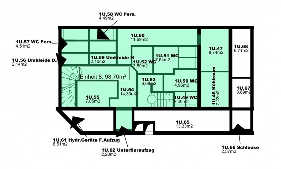 Grundriss UG Gastgewerbe Neu-Isenburg