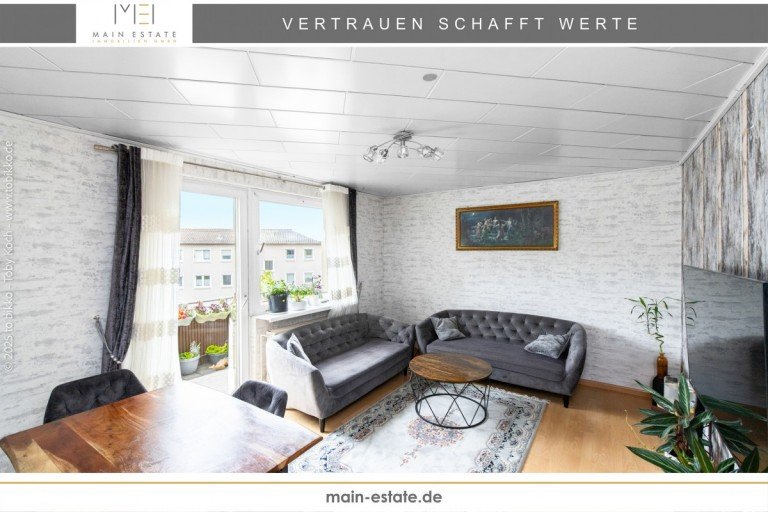Wohnzimmer Langen Etagenwohnung Charmante vermietete 3-Zimmer-Etagenwohnung mit Balkon, Keller und Stellplatz in Langen