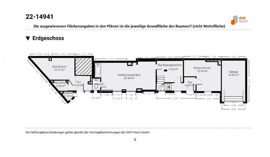 Grundriss EG - Hinterhaus Einfamilienhaus Neu-Isenburg