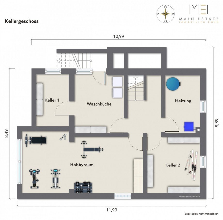 Kellergeschoss Zweifamilienhaus M�hlheim am Main
