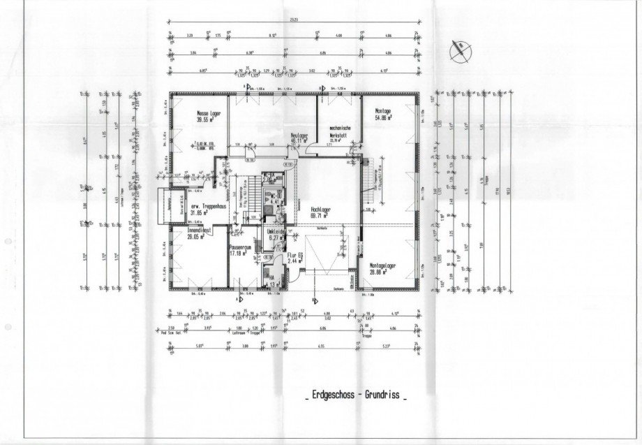 Grundrisse EG Halle / Lager / Produktion Seligenstadt