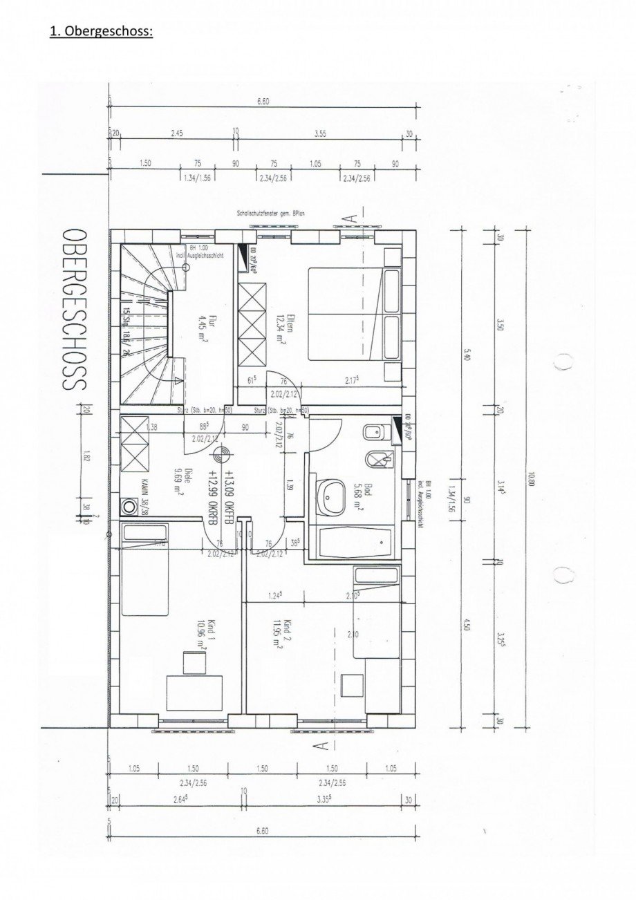 Grundriss OG Doppelhaush�lfte R�dermark