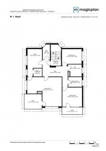 Grundriss Obergeschoss Neu-Isenburg: Mehrgenerationenhaus mit drei Mieteinheiten und attraktivem Baufeld mit Bauvorbescheid