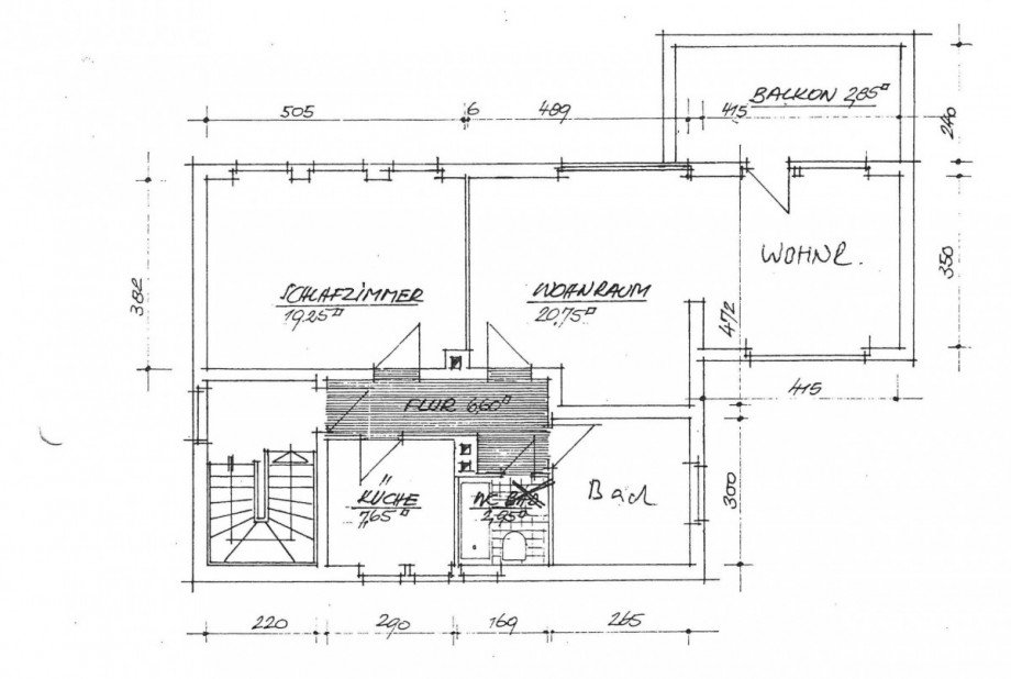 Grundriss 1.OG Etagenwohnung Neu-Isenburg