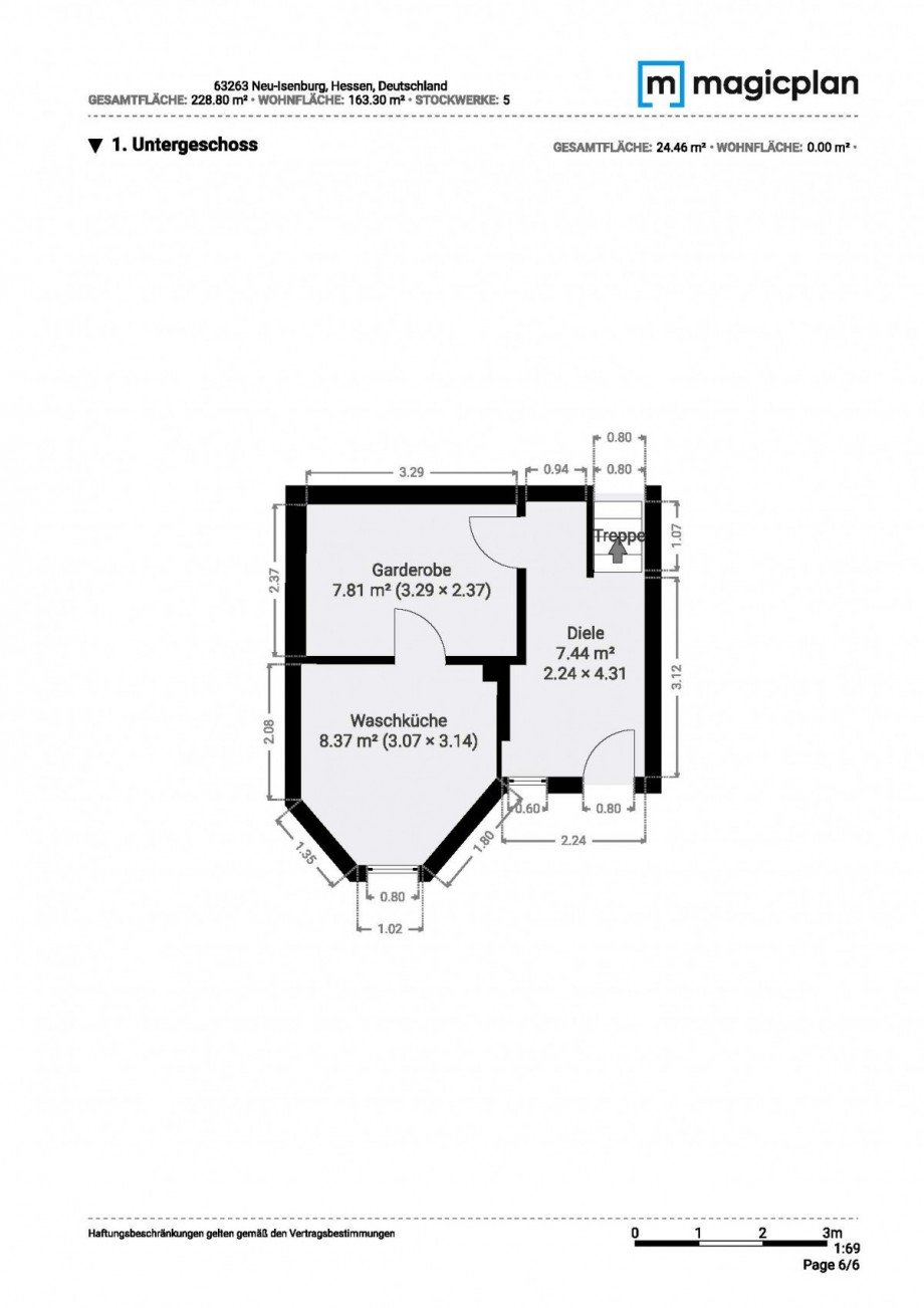 Grundriss UG Reihenhaus Neu-Isenburg