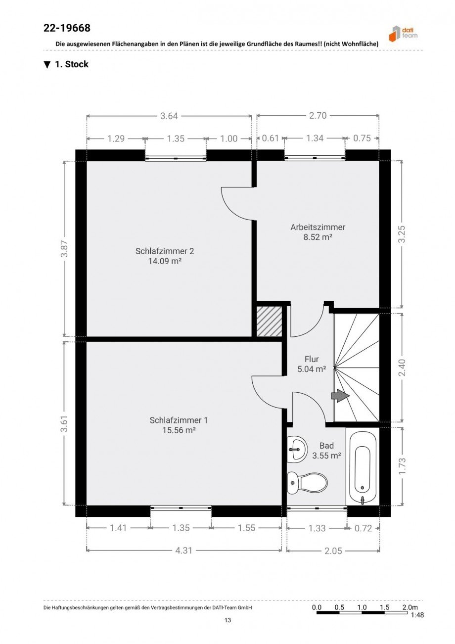 Grundriss OG Doppelhaush�lfte Neu-Isenburg