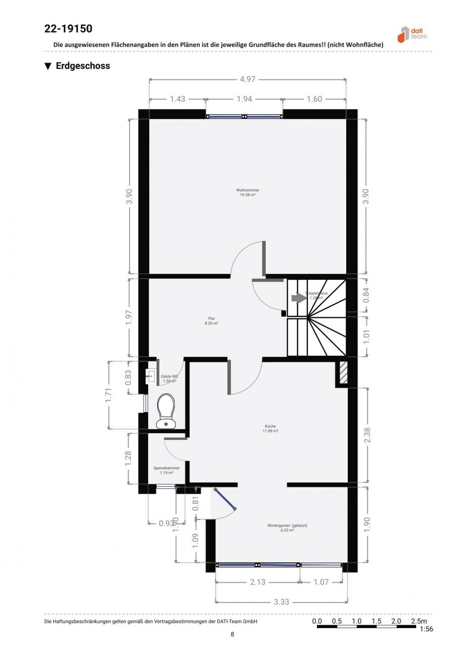 Grundriss EG Doppelhaush�lfte Neu-Isenburg
