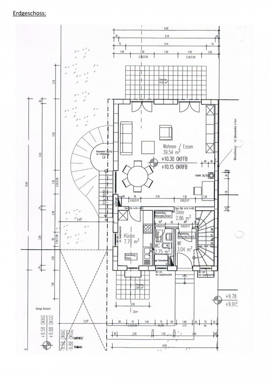 Grundriss EG Doppelhaush�lfte R�dermark