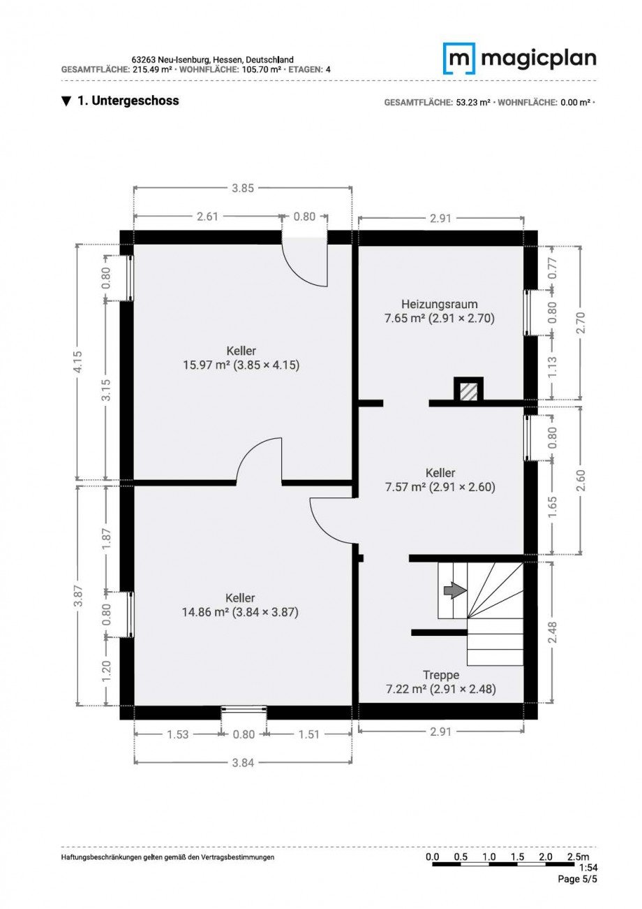 Grundriss UG Einfamilienhaus Neu-Isenburg
