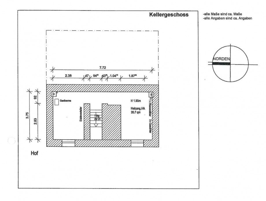 Grundriss KG - Vorderhaus Einfamilienhaus Neu-Isenburg