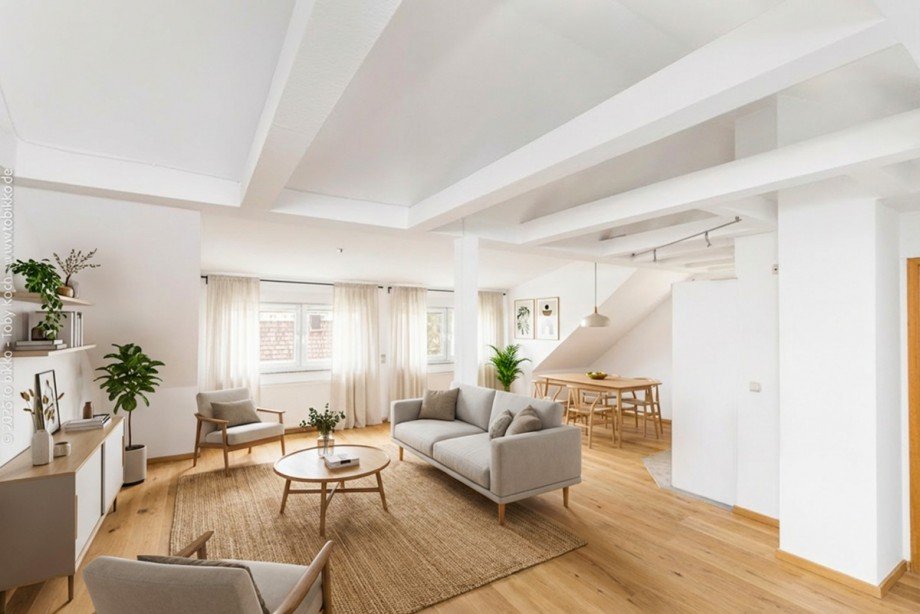 Wohnbereich - DG - Virtual Staging Option A Doppelhaush�lfte Neu-Isenburg