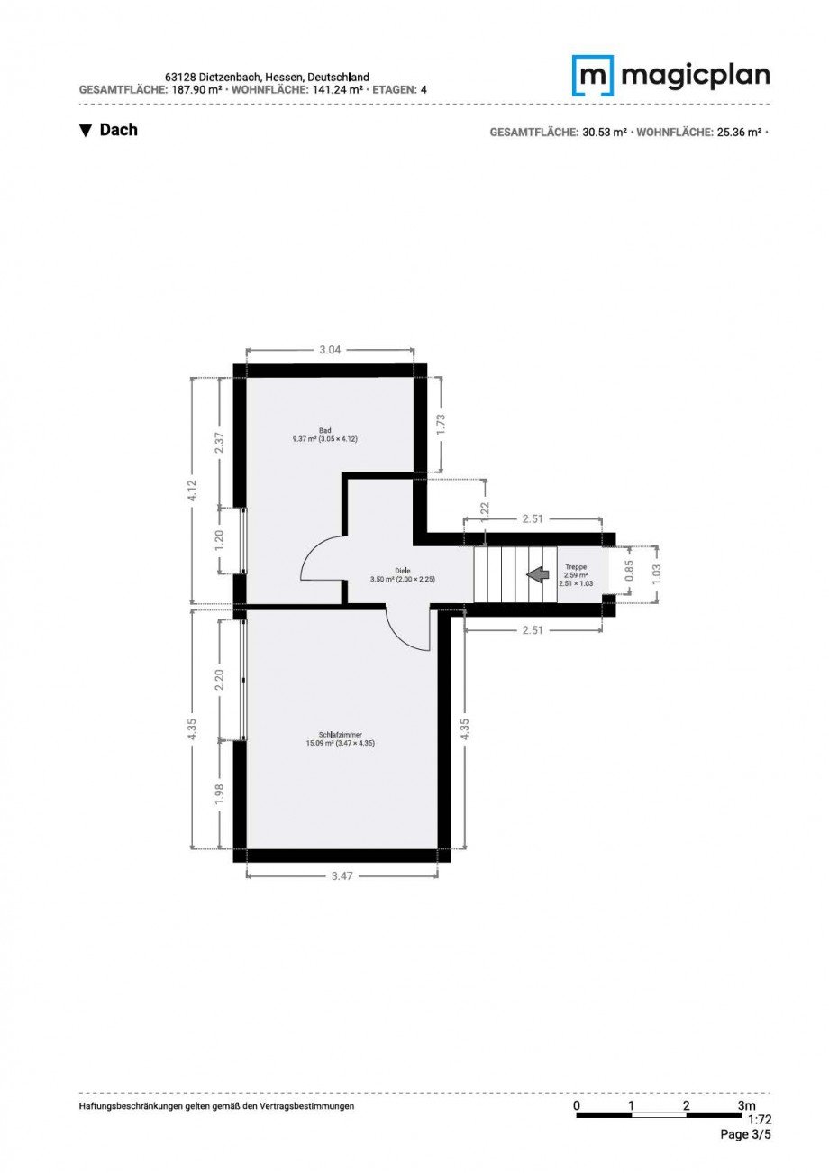 Grundriss DG Reihenendhaus Dietzenbach