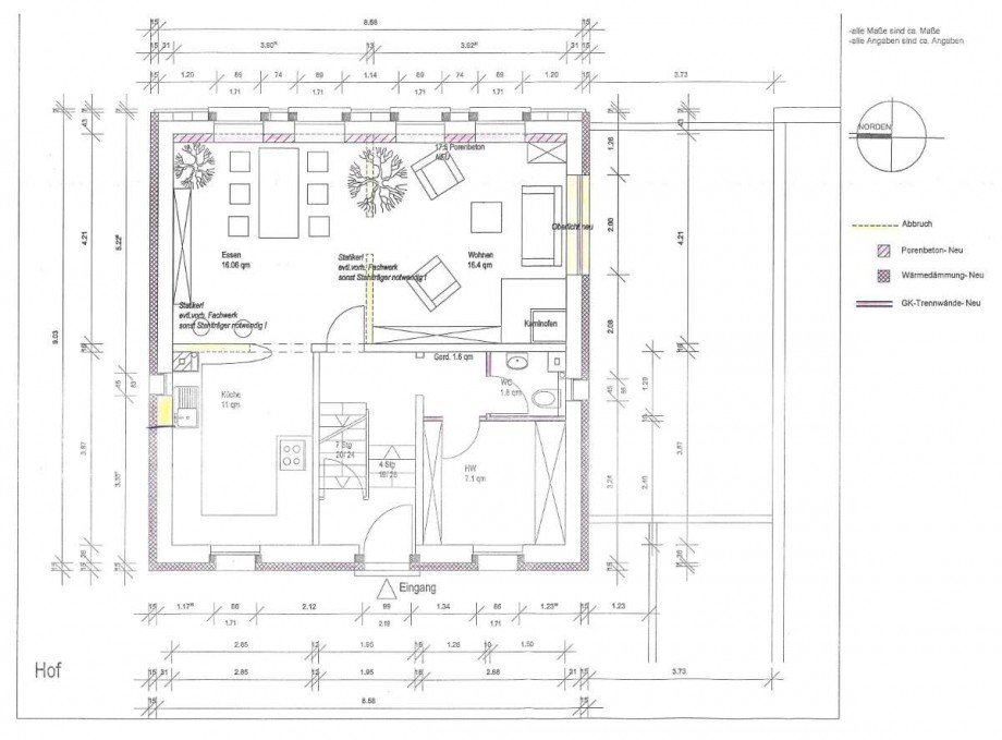 Grundriss EG - Vorderhaus Einfamilienhaus Neu-Isenburg