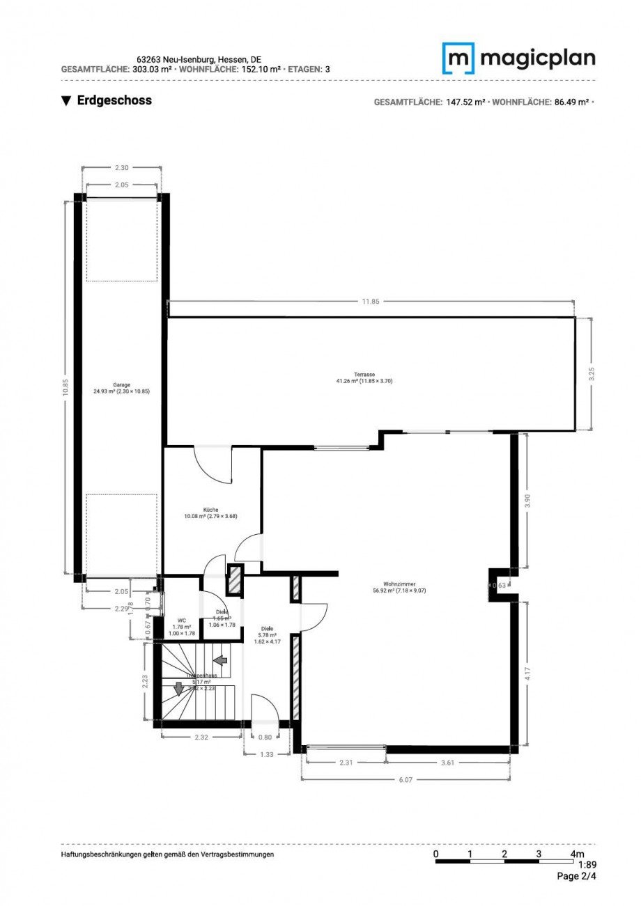 Gundriss EG Einfamilienhaus Neu-Isenburg