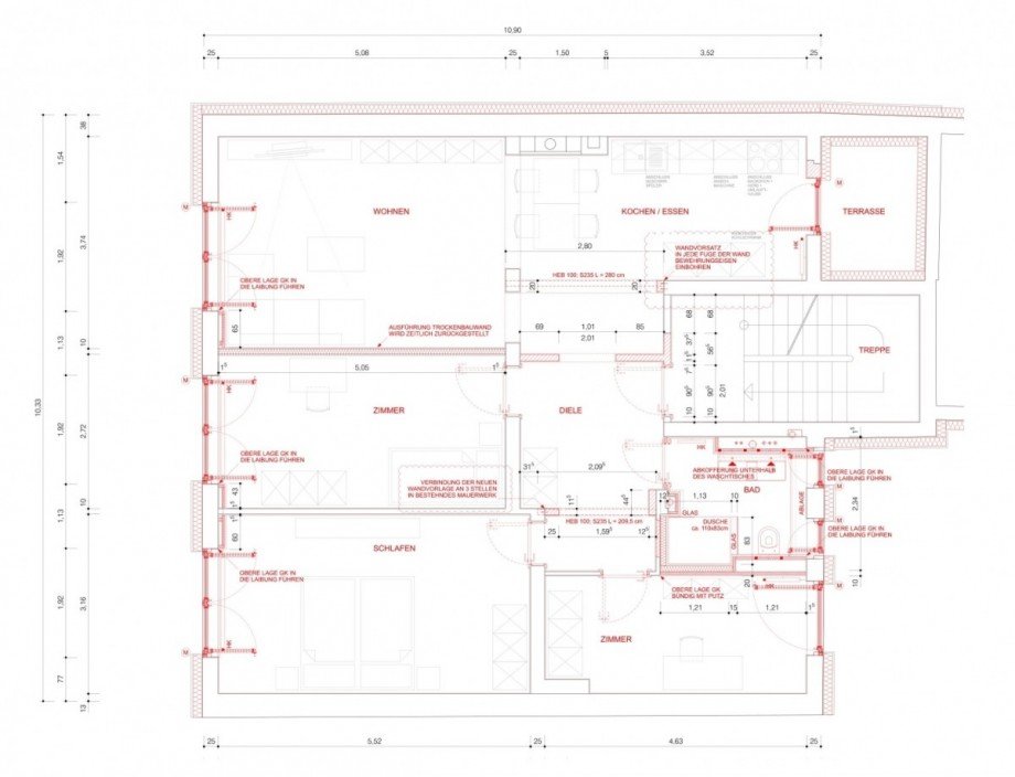 Grundriss Etagenwohnung Neu-Isenburg