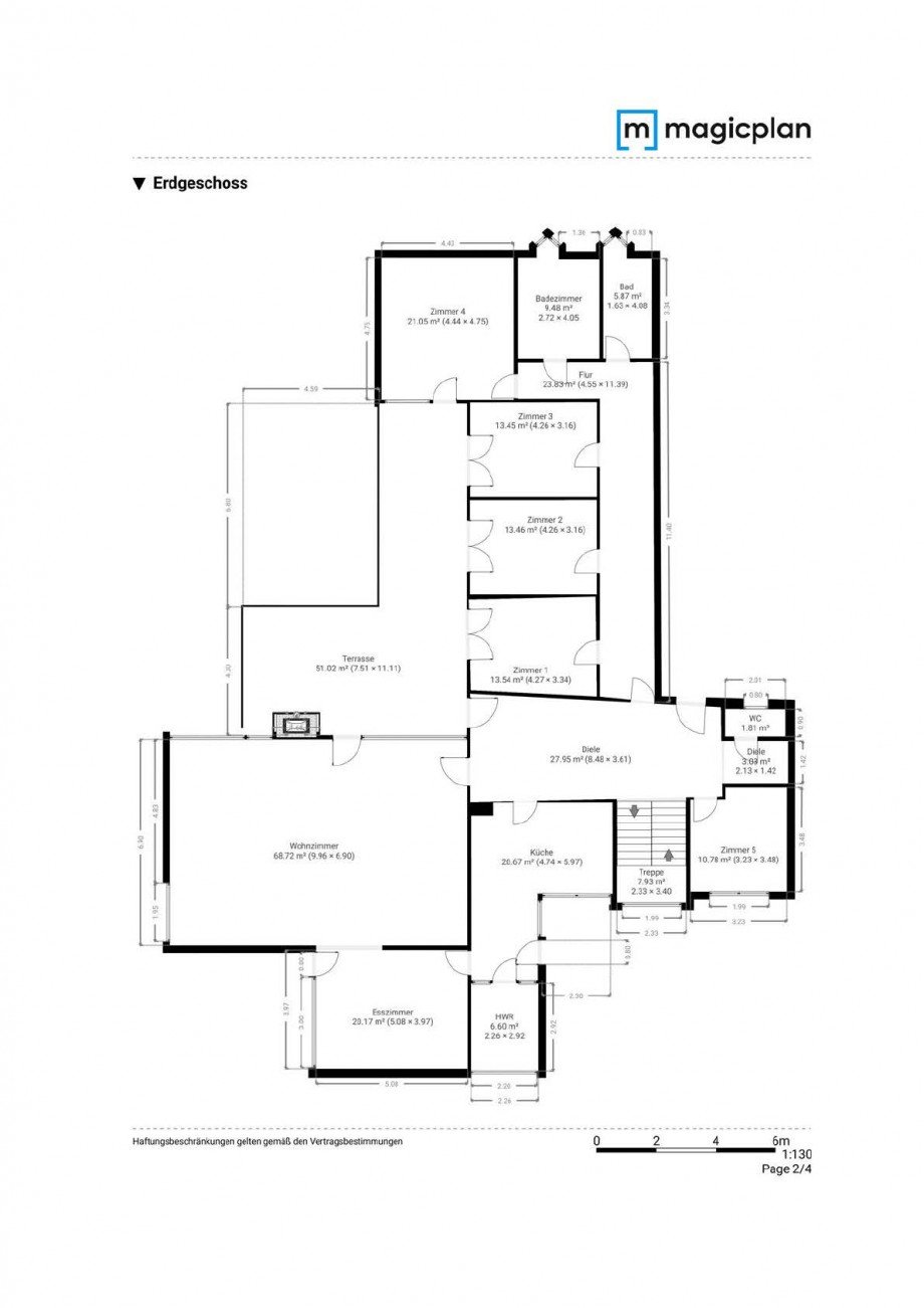 Grundriss EG Villa Neu-Isenburg