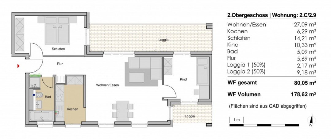 Grundriss Etagenwohnung Neu-Isenburg