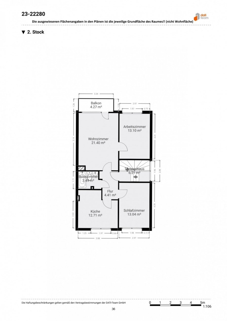 Grundriss 2. OG Mehrfamilienhaus Neu-Isenburg