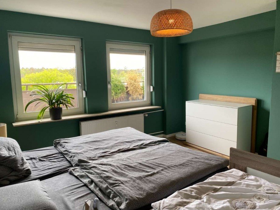 Schlafzimmer Ansicht Fenster Penthousewohnung Neu-Isenburg