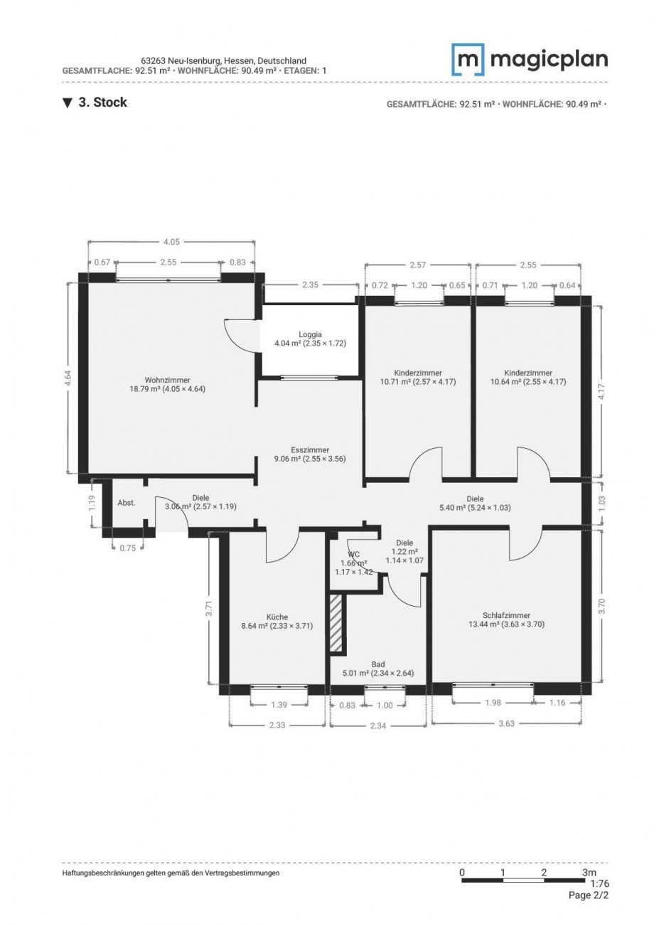 Grundriss Etagenwohnung Neu-Isenburg