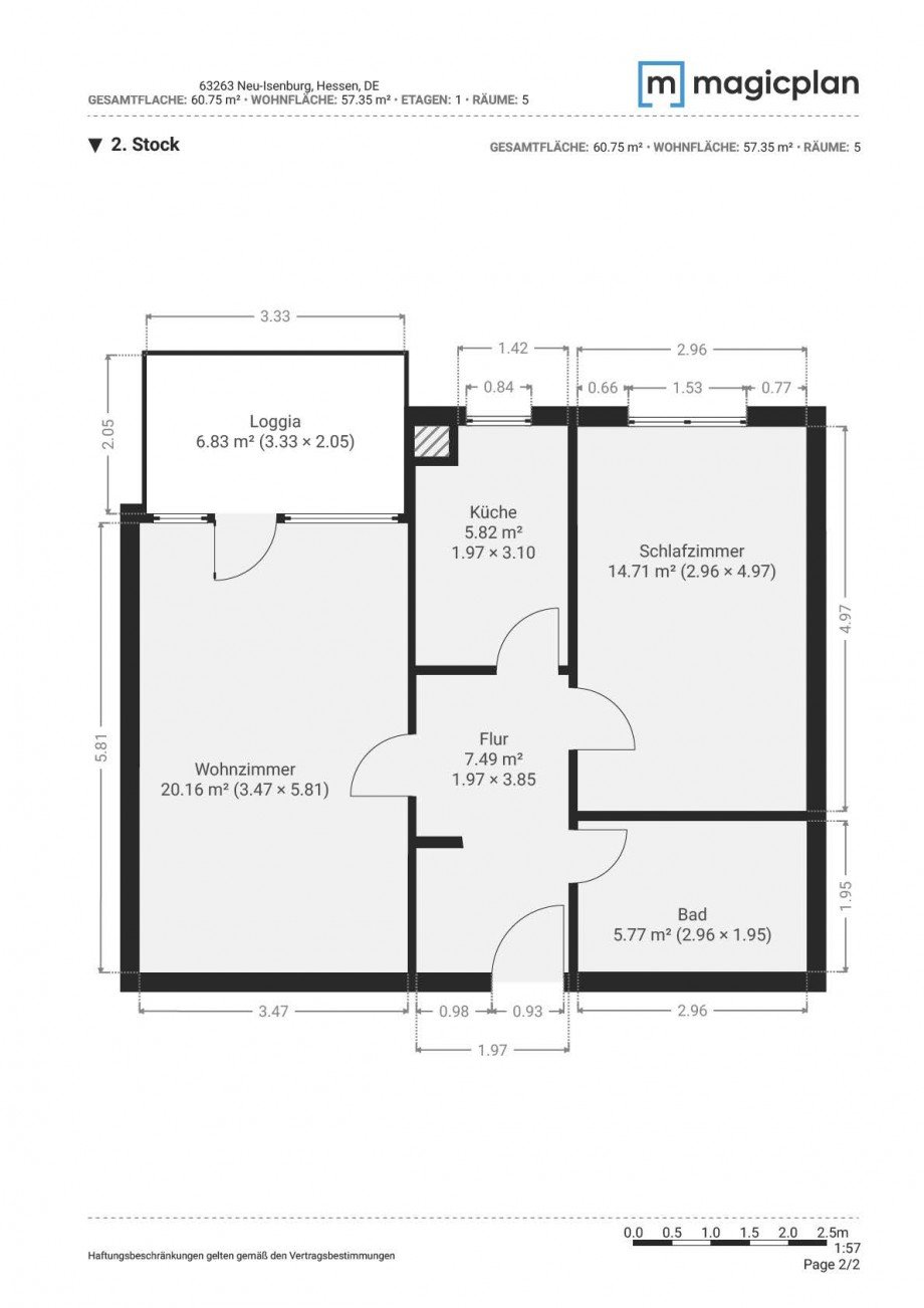 Grundriss Etagenwohnung Neu-Isenburg