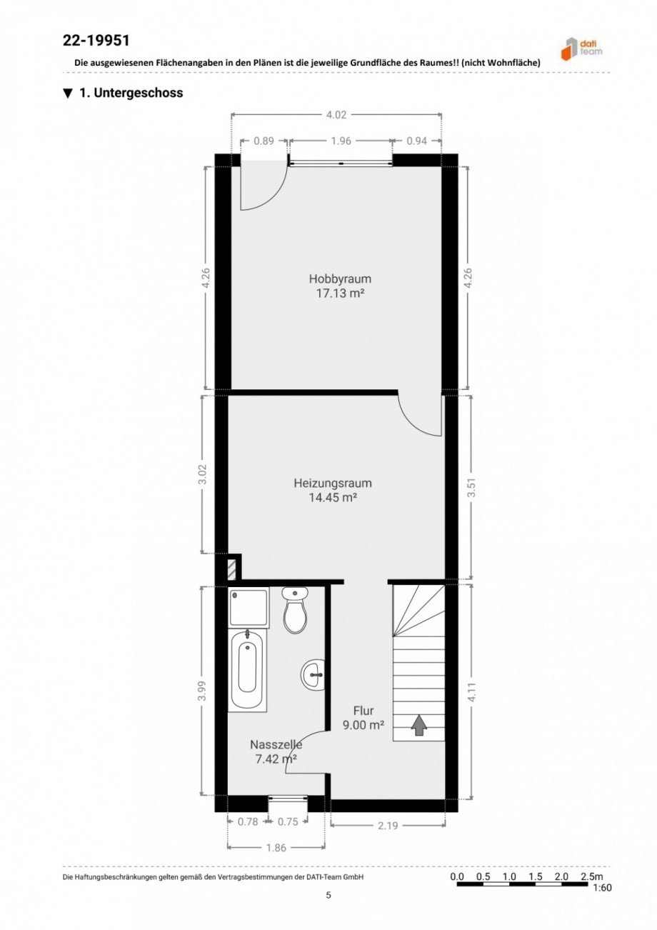 Grundriss KG Reihenmittelhaus Langen (Hessen)