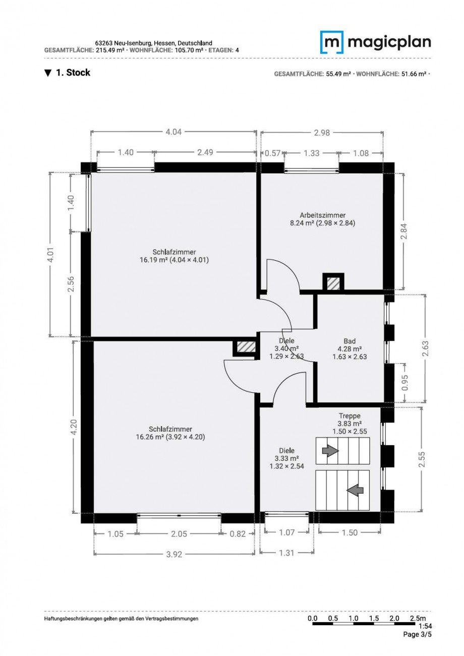 Grundriss 1. OG Einfamilienhaus Neu-Isenburg