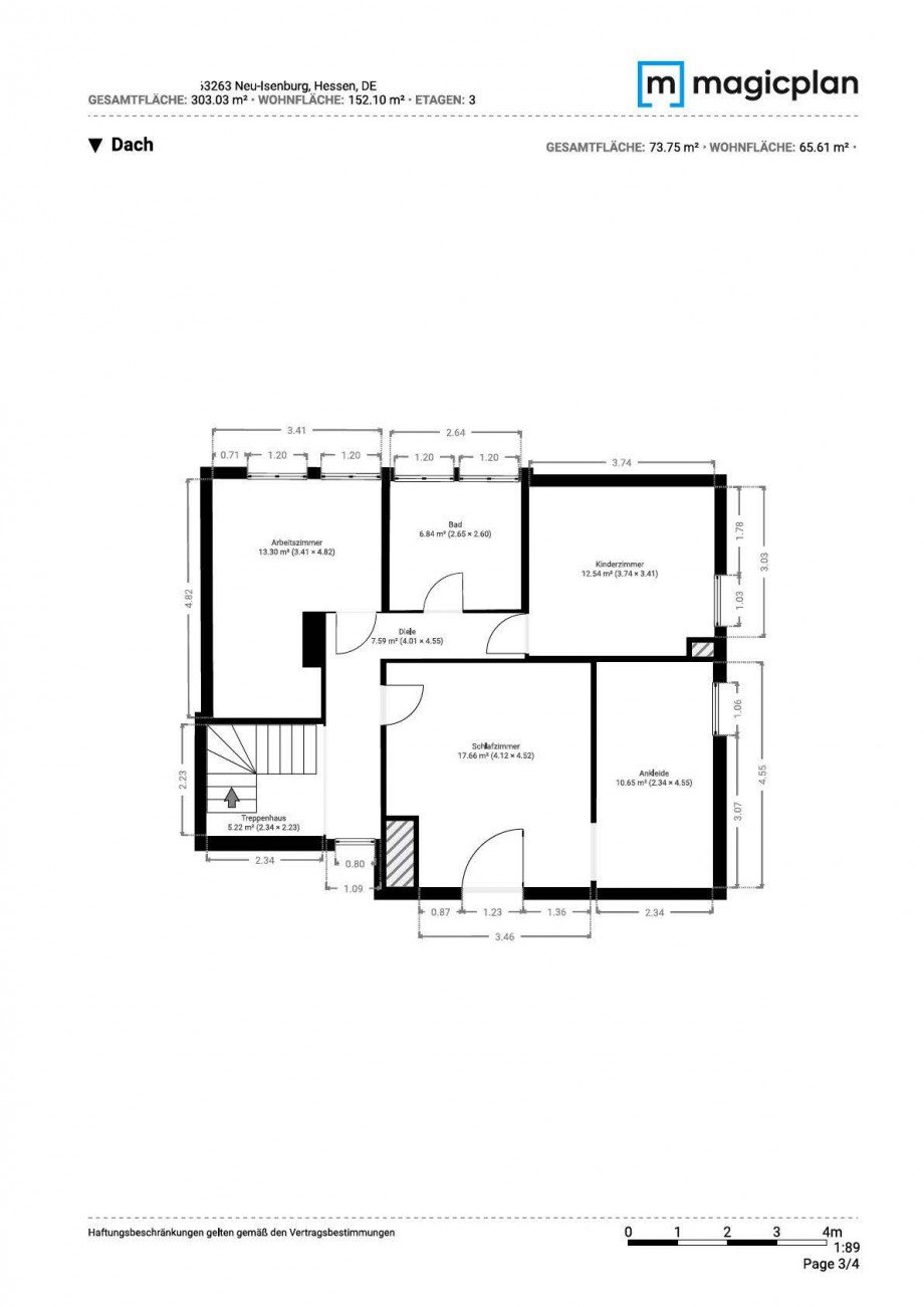 Grundriss DG Einfamilienhaus Neu-Isenburg