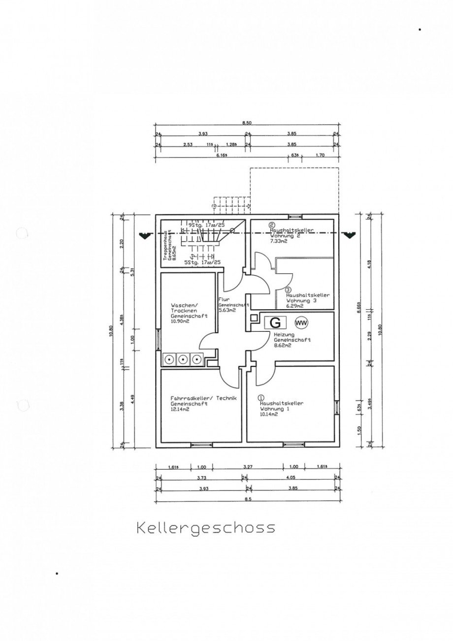Grundriss KG Mehrfamilienhaus Neu-Isenburg