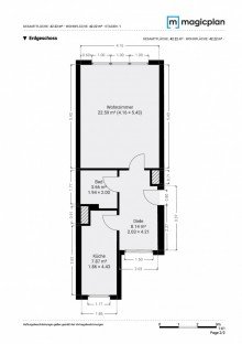 Grundriss Vermietete 1-Zimmer-Erdgeschosswohung in Neu-Isenburg