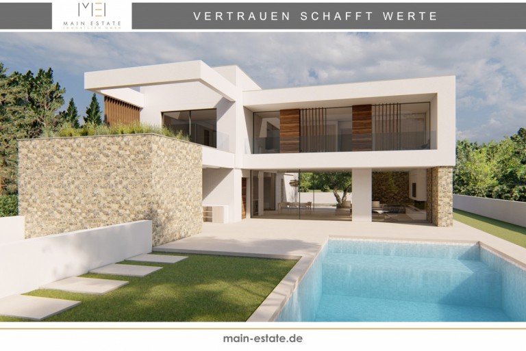 Au�enansicht Santa Pon�a Villa Neubauprojekt in Meeresn�he von Santa Ponsa